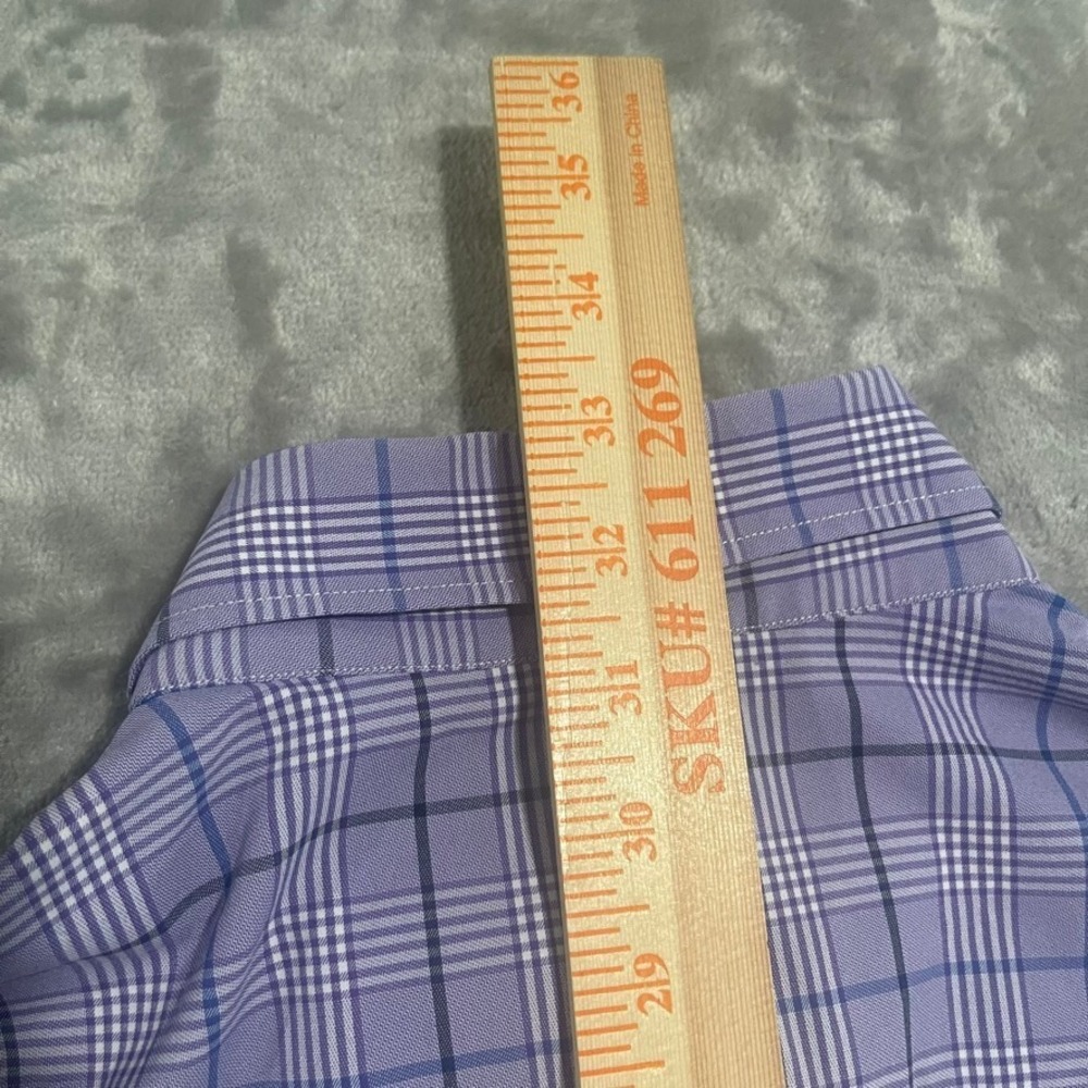 Peter Millar Shirt Mens XL Purple Summer Comfort Plaid Stretch Casual Golf - Picture 8 of 9